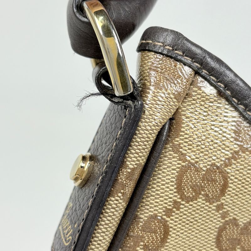 Gucci GG Crystal Shoulder Bag Brown