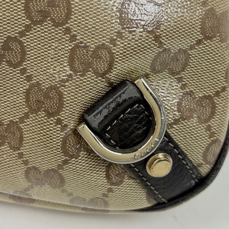 Gucci GG Crystal Shoulder Bag Brown
