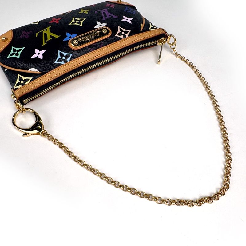 Louis Vuitton Pochette Mirror MM Pouch Monogram Multicolor Noir Black