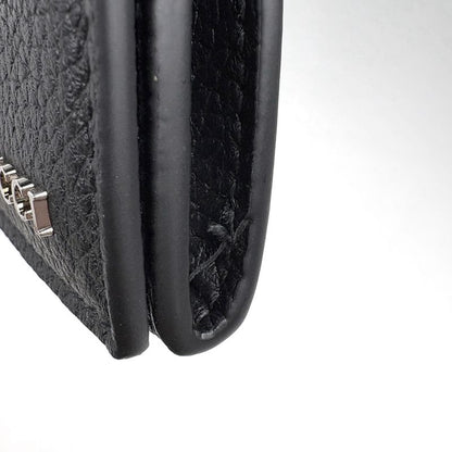 Gucci Logo Card Case Leather Black