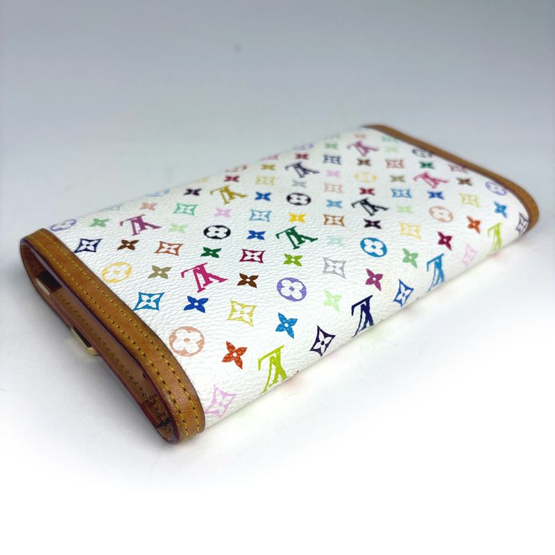 Louis Vuitton Porte Tresor International Wallet Monogram Multicolor Blanc