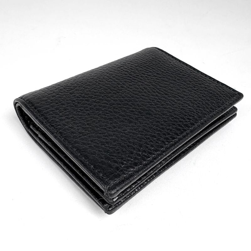 Gucci GG Marmont Mini Wallet Double Bifold Leather Black