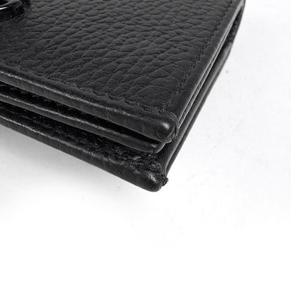 Gucci GG Marmont Mini Wallet Double Bifold Leather Black