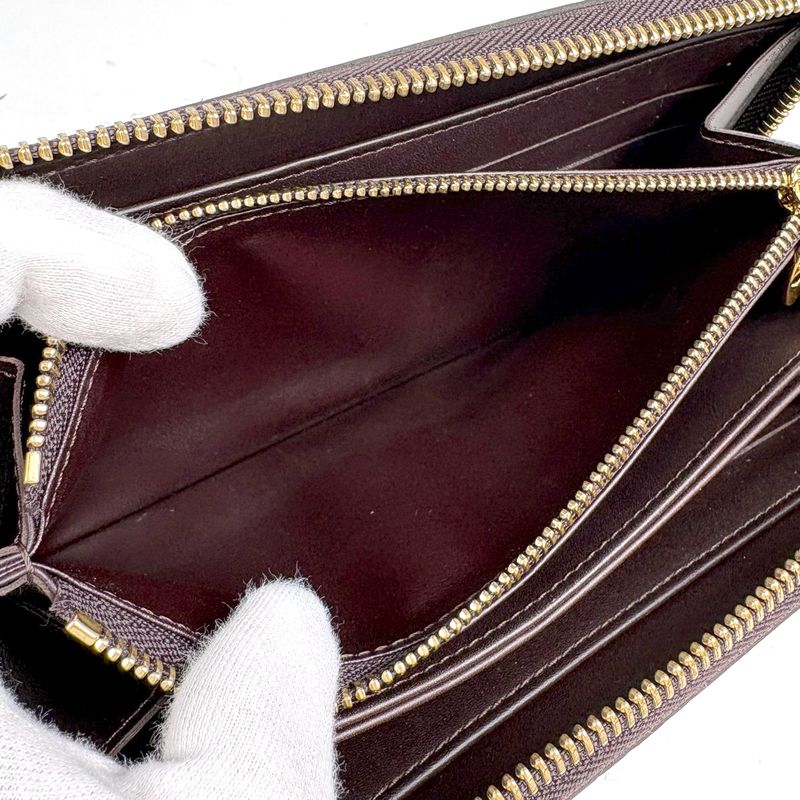 Louis Vuitton Zippy Wallet Round Zip Monogram Vernis Amarante