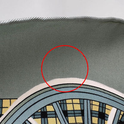 Hermes Carre 90 the Bull & Mouth Regents Circus Piccadilly Mail Scarf Silk Gray