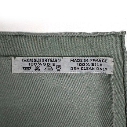 Hermes Carre 90 the Bull & Mouth Regents Circus Piccadilly Mail Scarf Silk Gray