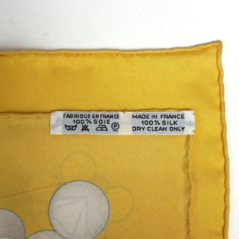 Hermes Carre 90 la Musique Des Spheres Music of the Scarf Silk Yellow Multicolor