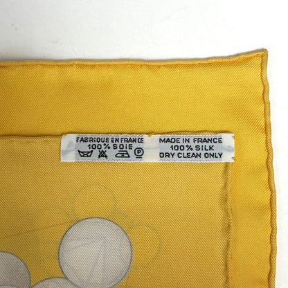 Hermes Carre 90 la Musique Des Spheres Music of the Scarf Silk Yellow Multicolor