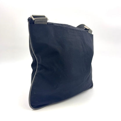 Prada Sports Nylon Black Shoulder Bag Silver