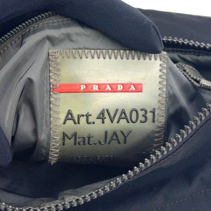 Prada Sports Nylon Black Shoulder Bag Silver