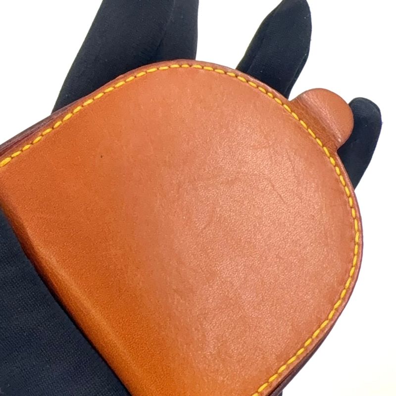 Louis Vuitton Porte-Monnaie Cuvette Nomad Coin Case Leather Brown Wallet