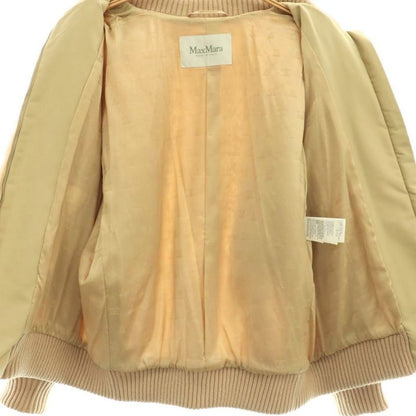 Max Mara Teddy Bear Bomber Jacket Zip Up 40 Beige