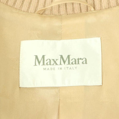 Max Mara Teddy Bear Bomber Jacket Zip Up 40 Beige