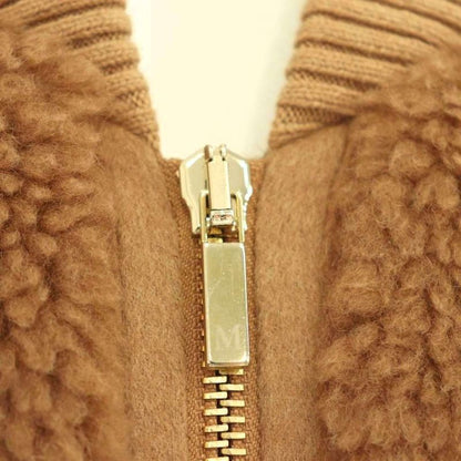 Max Mara Teddy Bear Cape Coat Outer Poncho Zip Up M Brown