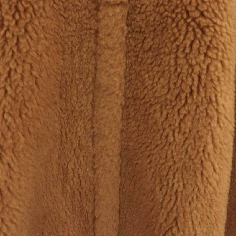 Max Mara Teddy Bear Cape Coat Outer Poncho Zip Up M Brown