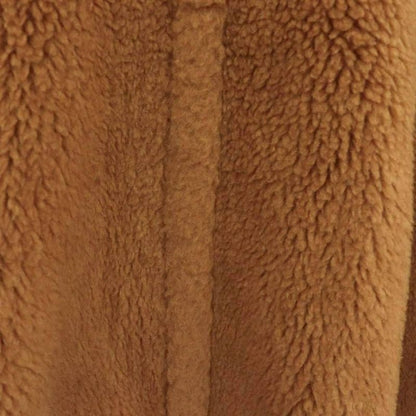 Max Mara Teddy Bear Cape Coat Outer Poncho Zip Up M Brown