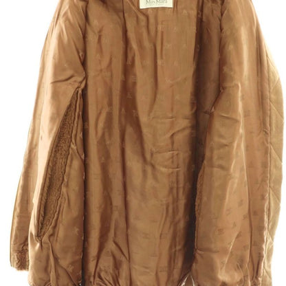 Max Mara Teddy Bear Cape Coat Outer Poncho Zip Up M Brown