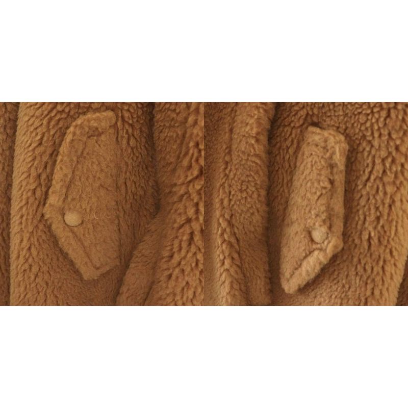 Max Mara Teddy Bear Cape Coat Outer Poncho Zip Up M Brown