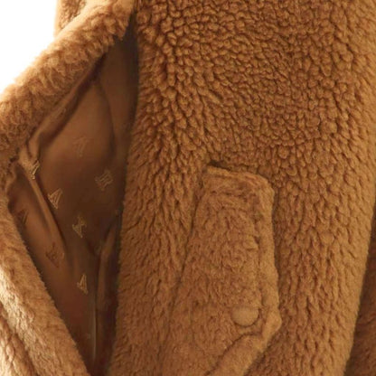 Max Mara Teddy Bear Cape Coat Outer Poncho Zip Up M Brown