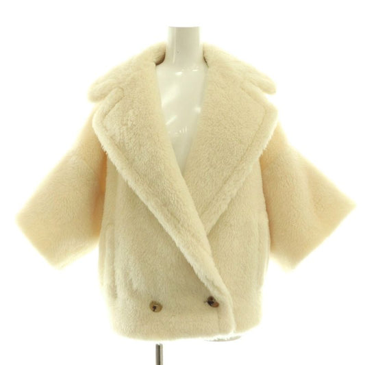 Max Mara Riga Teddy Bear Short Coat 34 Ivory