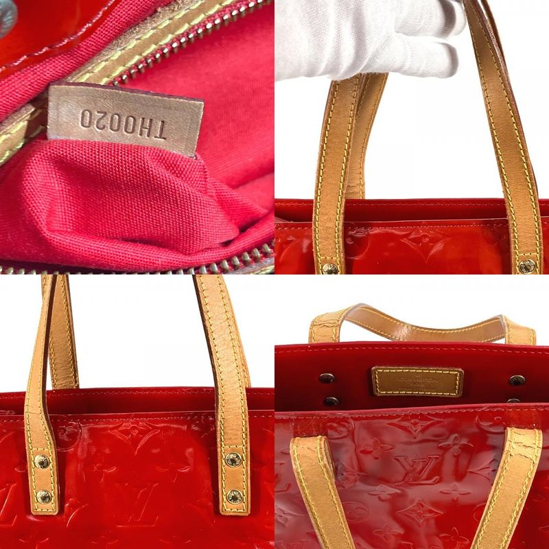 Louis Vuitton Shoulder Bag Reed MM Monogram Vernis Canvas Rouge Red