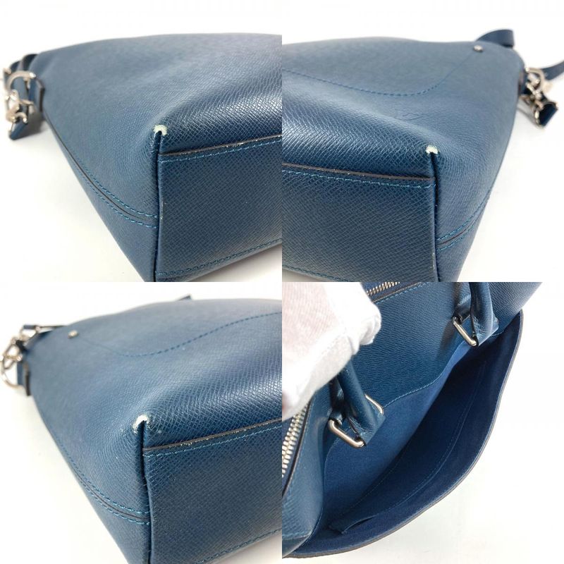 Louis Vuitton Shoulder Bag Grigori Taiga Leather Ocean Blue