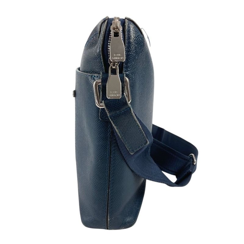 Louis Vuitton Shoulder Bag Grigori Taiga Leather Ocean Blue