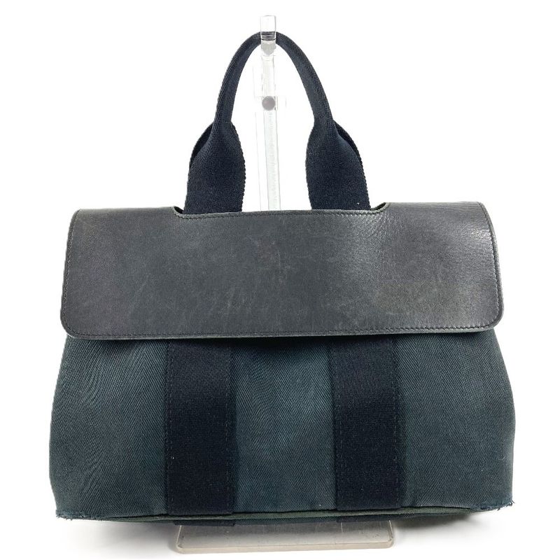 Hermes Handbag Valparaiso PM Cotton Black