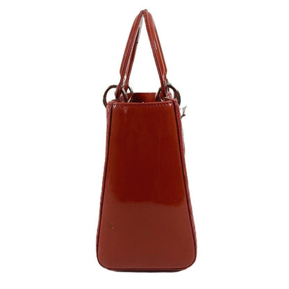 Dior Handbag Ladydior Enamel Pink