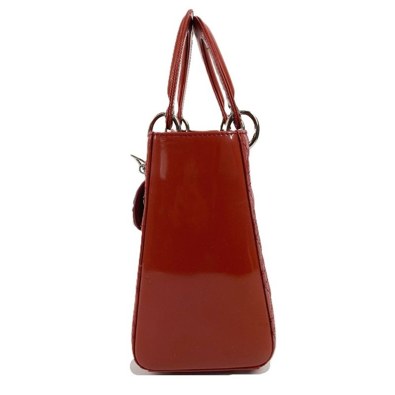 Dior Handbag Ladydior Enamel Pink