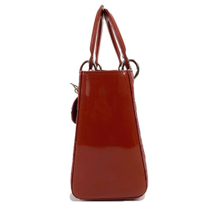 Dior Handbag Ladydior Enamel Pink