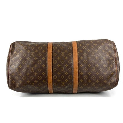 Louis Vuitton Boston Bag Keepall 55 Debeso Monogram Canvas Brown
