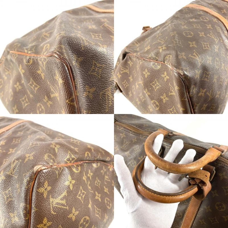 Louis Vuitton Boston Bag Keepall 55 Debeso Monogram Canvas Brown