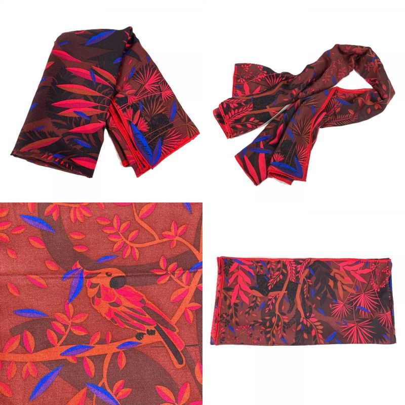 Cartier Shawl Large Scarf 140 Cashmere Red