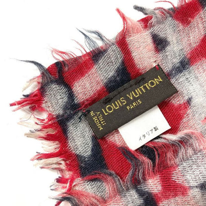 Louis Vuitton Shawl Graffiti Logo Wool Red Scarf