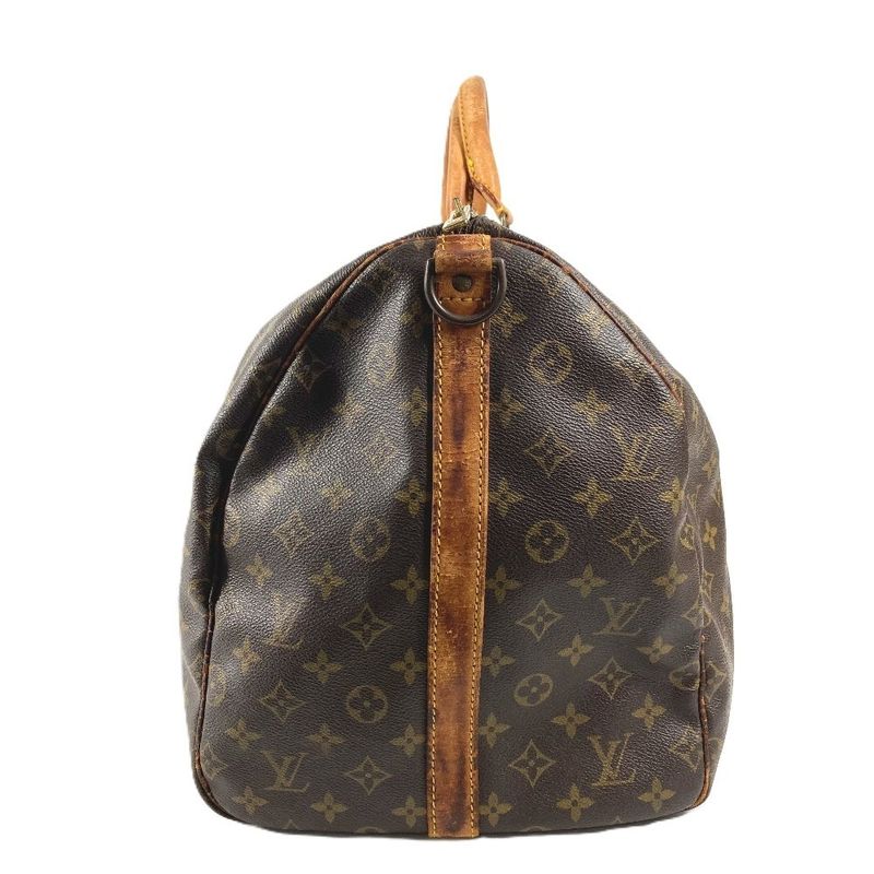 Louis Vuitton Boston Bag Keepall Bandouliere 55 Monogram Canvas Brown