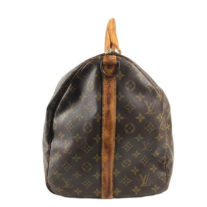Louis Vuitton Boston Bag Keepall Bandouliere 55 Monogram Canvas Brown