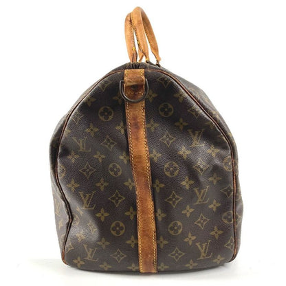 Louis Vuitton Boston Bag Keepall Bandouliere 55 Monogram Canvas Brown