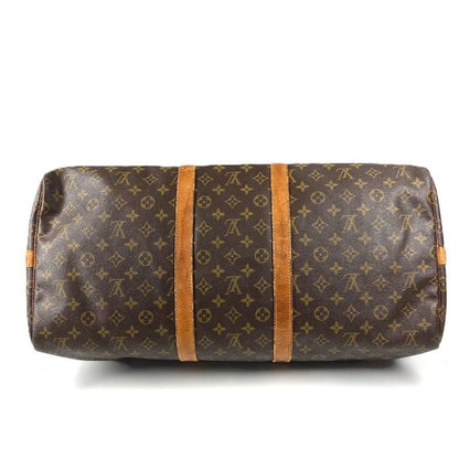 Louis Vuitton Boston Bag Keepall Bandouliere 55 Monogram Canvas Brown