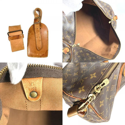 Louis Vuitton Boston Bag Keepall Bandouliere 55 Monogram Canvas Brown