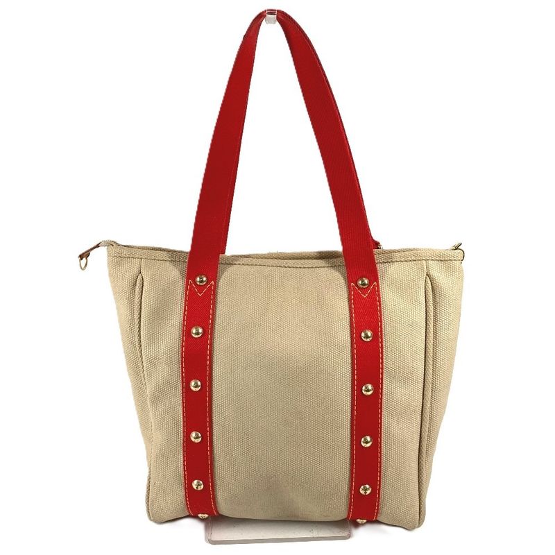 Louis Vuitton Shoulder Bag Cabas MM Canvas Beige