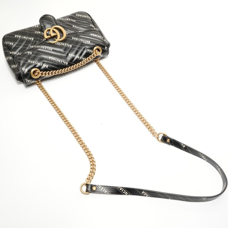 Gucci Shoulder Bag the Hacker GG Marmont Chain