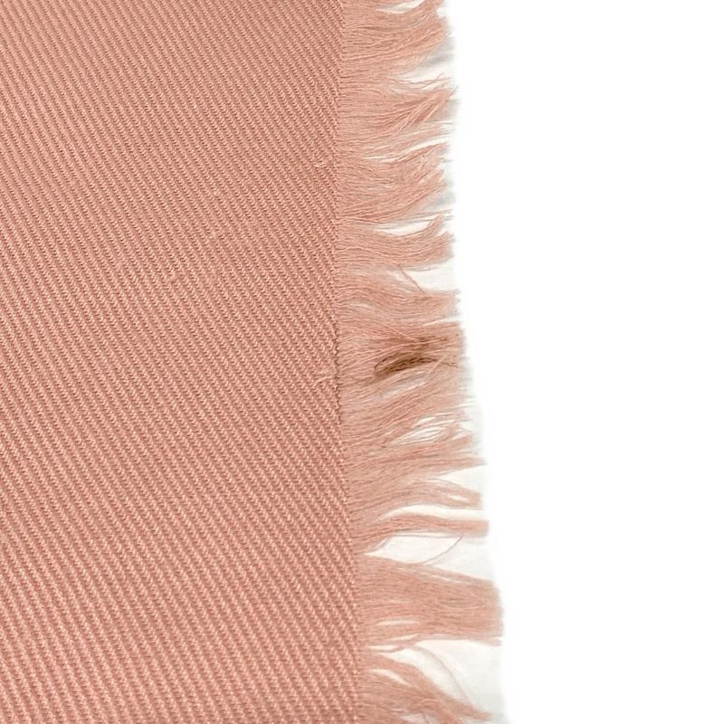Fendi Shawl Zucca Pattern Pink Wool Silk Scarf