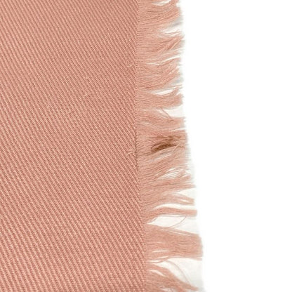 Fendi Shawl Zucca Pattern Pink Wool Silk Scarf