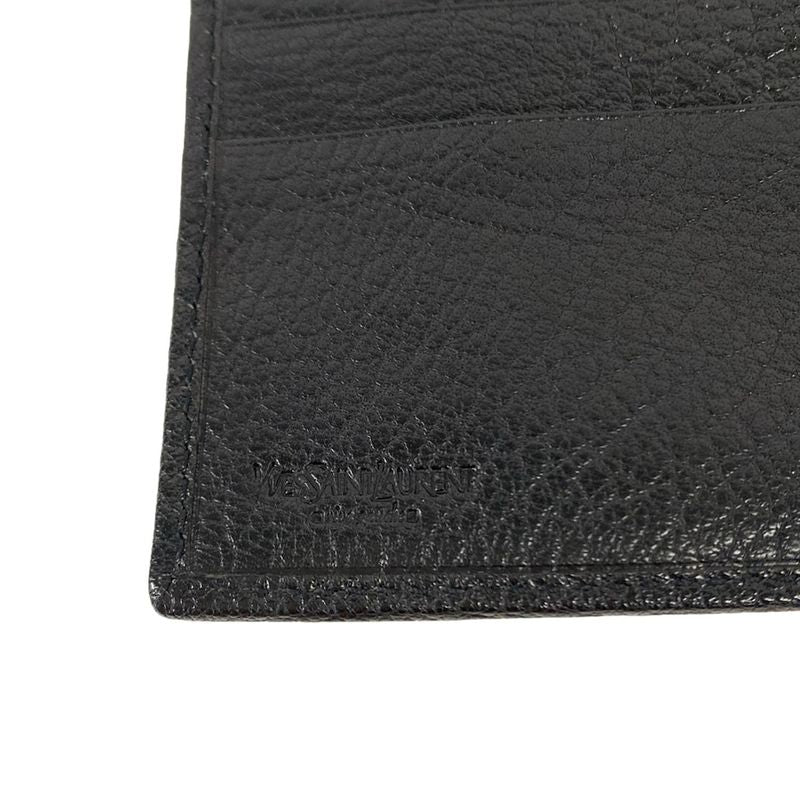 Saint Laurent Yves Rive Gauche Bifold Wallet Black Leather
