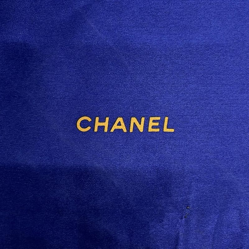 Chanel Scarf Navy Dark Yellow Multi CC Logo