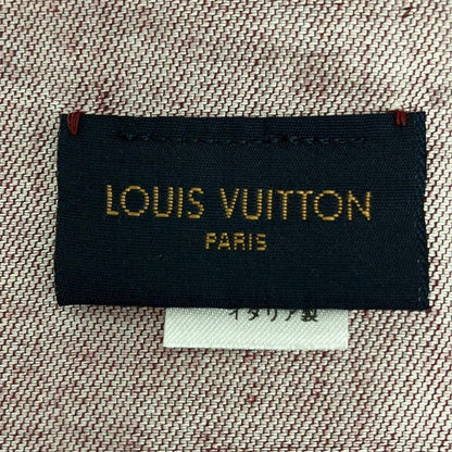 Louis Vuitton Shawl Gold White Cashmere Silk Scarf