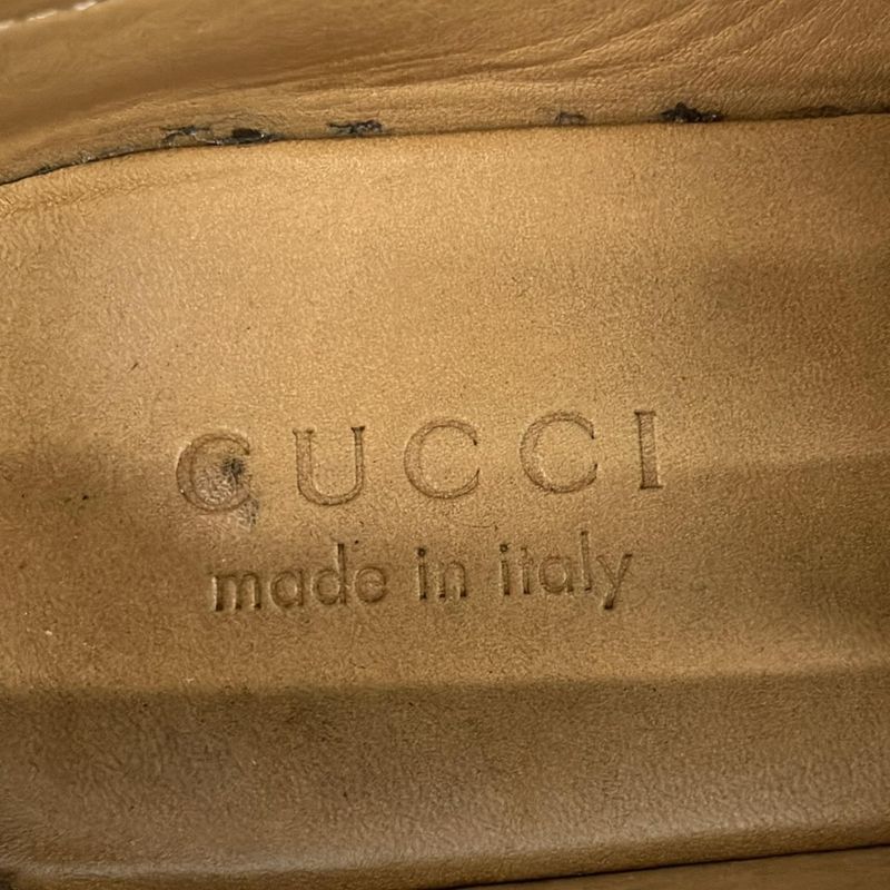 Gucci Loafers 5.5 Interlocking Dark Green Leather