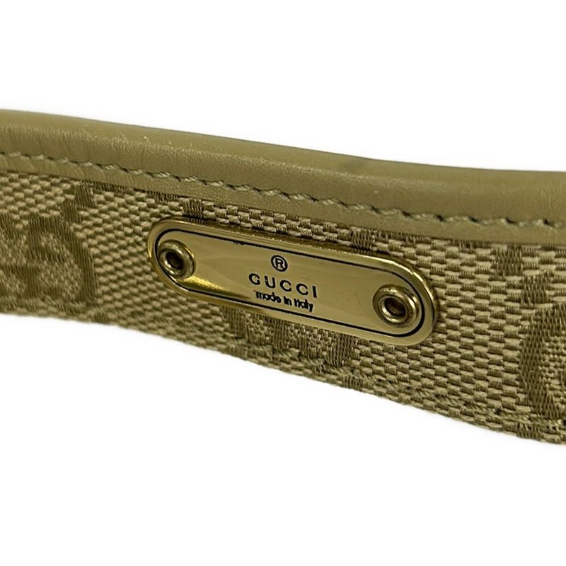 Gucci Belt Beige Gold GG Pattern