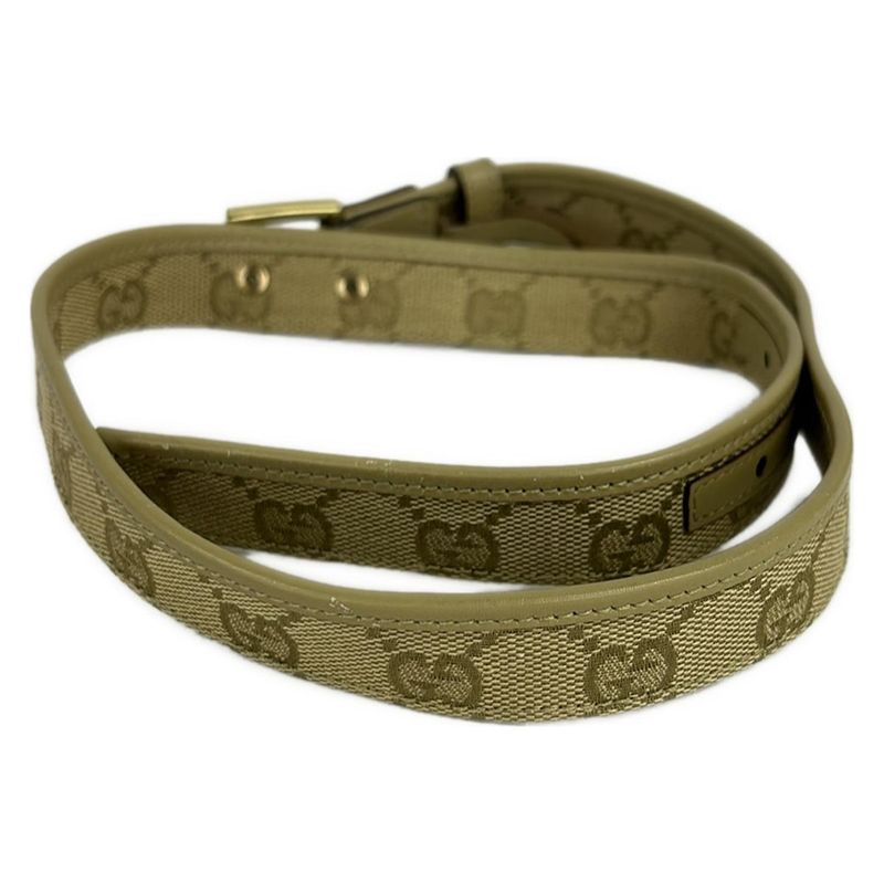 Gucci Belt Beige Gold GG Pattern